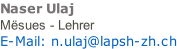 Naser Ulaj Mësues - Lehrer E-Mail: n.ulaj@lapsh-zh.ch